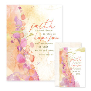 These greeting cards are printed on rich embossed paper and include a Share-It card in a vellum envelope inside!